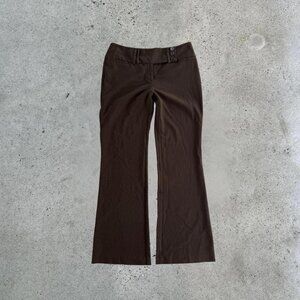 Vintage brown low rise flared pants